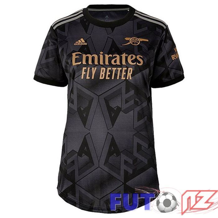 Camisetas De Futbol Arsenal Mujer Segunda Negro 2022/2023