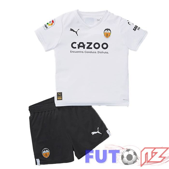 Camisetas De Futbol Valencia CF Ninos Primera Bianco 2022/2023