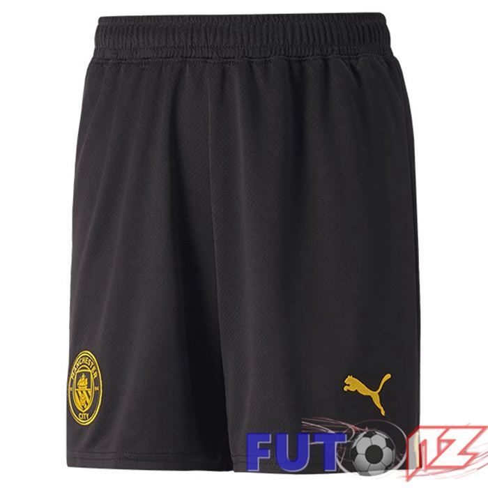 Cortos de Futbol Manchester City Segunda Rojo Negro 2022/2023