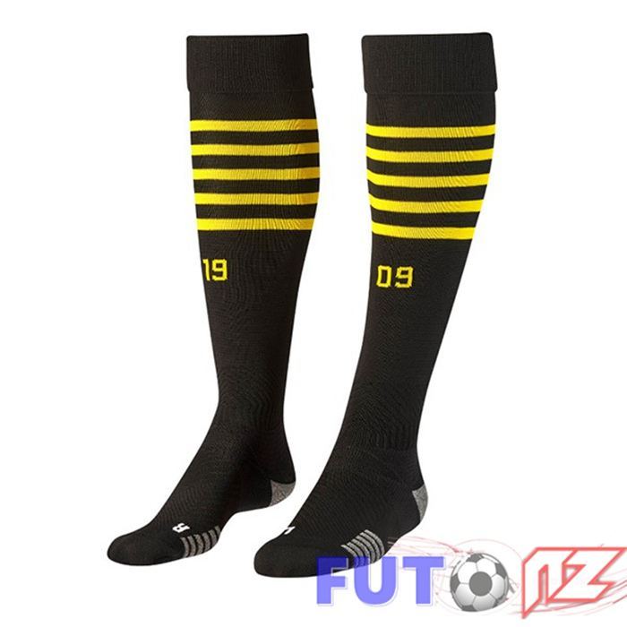 Calcetines De Futbol Dortmund BVB Segunda Negro 2022/2023 Calcetines De Futbol Dortmund BVB Segunda Negro 2022/2023