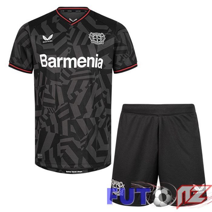 Camisetas De Futbol Bayer 04 Leverkusen Ninos Segunda Negro 2022/2023