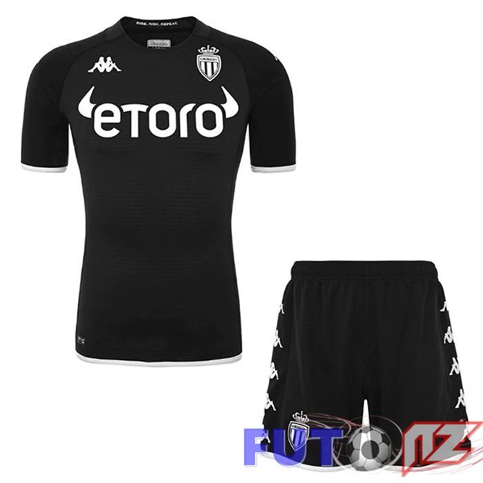 Camisetas De Futbol AS Monaco Ninos Segunda Negro 2022/2023
