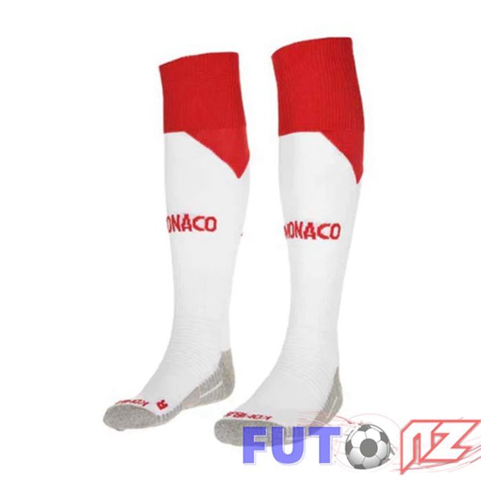 Calcetines De Futbol AS Monaco Primera Rojo Bianco 2022/2023
