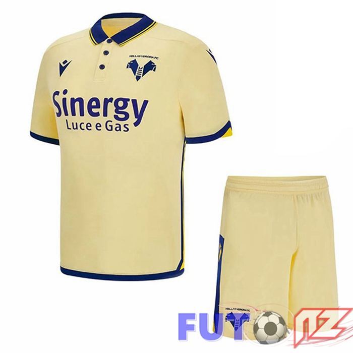 Camisetas De Futbol Hellas Verone Ninos Segunda Amarillo 2022/2023