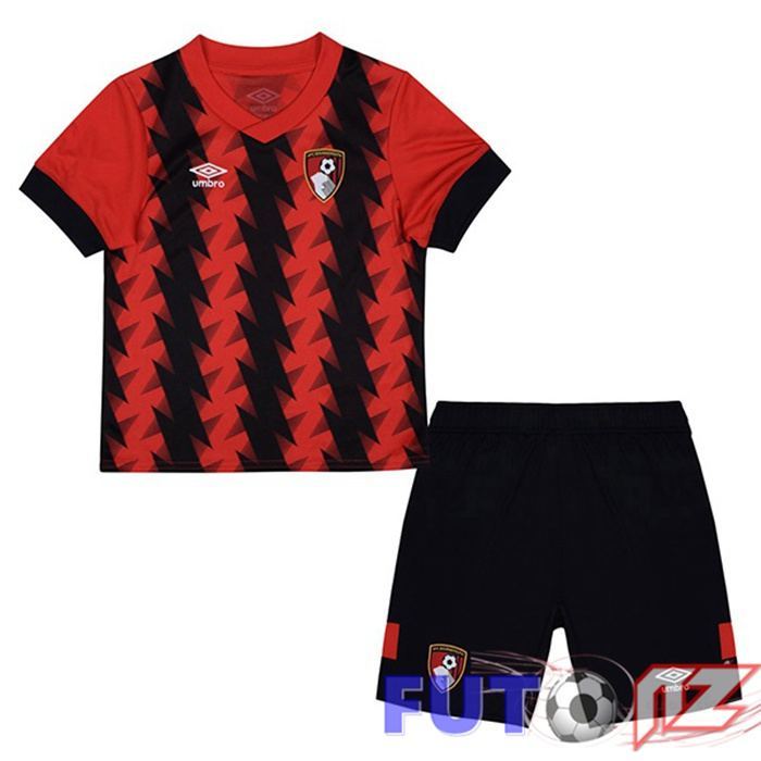 Camisetas De Futbol AFC Bournemouth Ninos Primera Rojo Negro 2022/2023