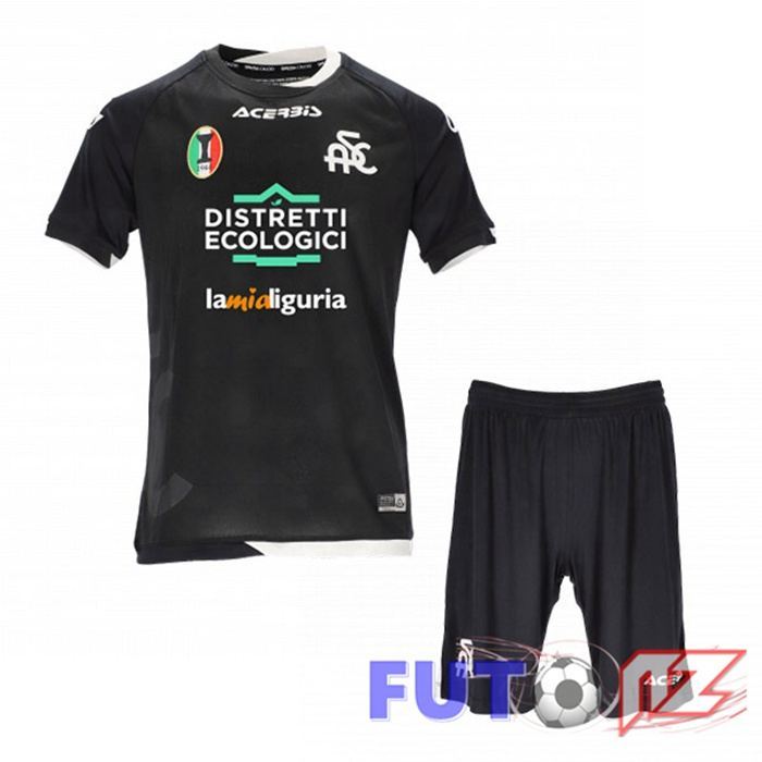 Camisetas De Futbol Spezia Calcio Ninos Segunda Negro