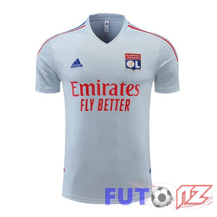 Camiseta Entrenamiento Lyon OL Gris 2022/2023 Camiseta Entrenamiento Lyon OL Gris 2022/2023