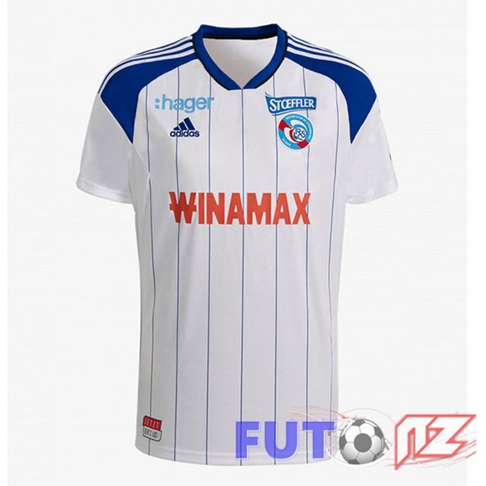 Camisetas De Futbol RC Strasbourg Alsace Segunda Azul Blanco 2022/2023