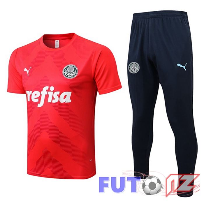 Camiseta Entrenamiento Palmeiras + Pantalones Rojo 2022/2023