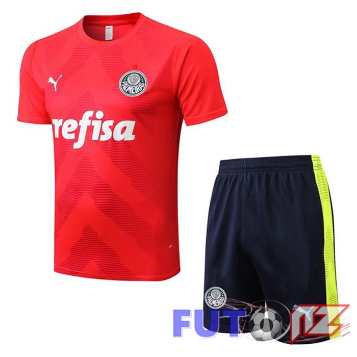 Camiseta Entrenamiento Palmeiras + Cortos Rojo 2022/2023