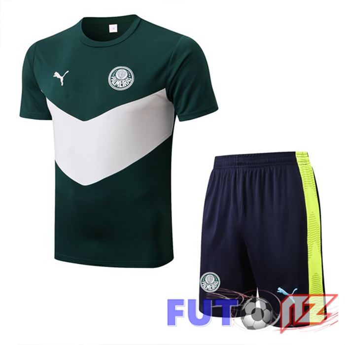 Camiseta Entrenamiento Palmeiras + Cortos Verde Blanco 2022/2023