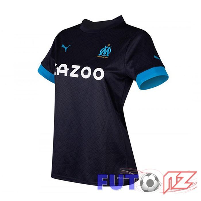Camisetas De Futbol Marsella OM Mujer Segunda Negro 2022/2023
