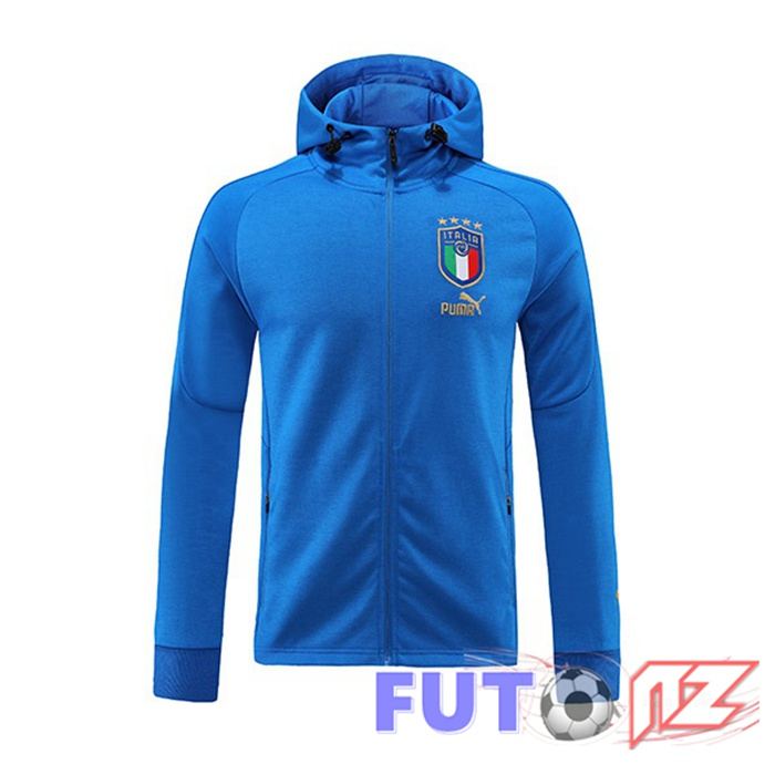 Chaqueta Con Capucha Italia Azul 2022/2023