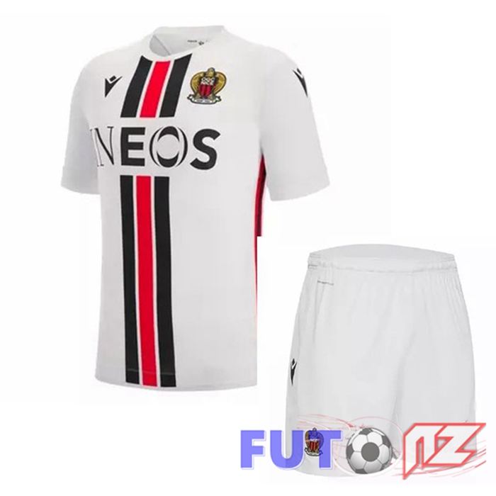Camisetas De Futbol OGC Nice Ninos Segunda Blanco 2022/2023 Camisetas De Futbol OGC Nice Ninos Segunda Blanco 2022/2023