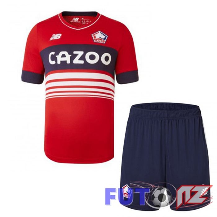 Camisetas De Futbol Lille OSC Ninos Primera Rojo 2022/2023
