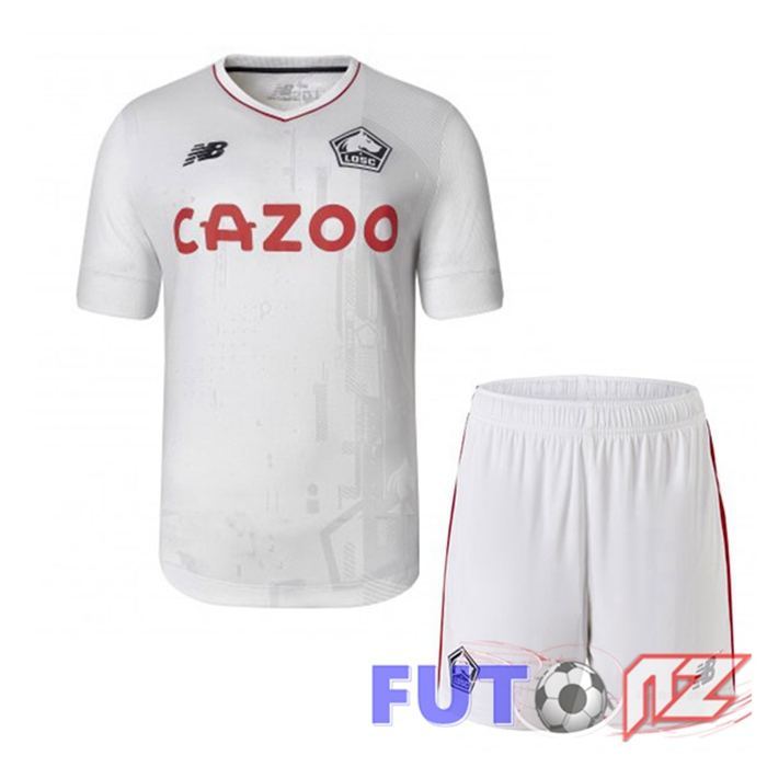 Camisetas De Futbol Lille OSC Ninos Segunda Blanco 2022/2023