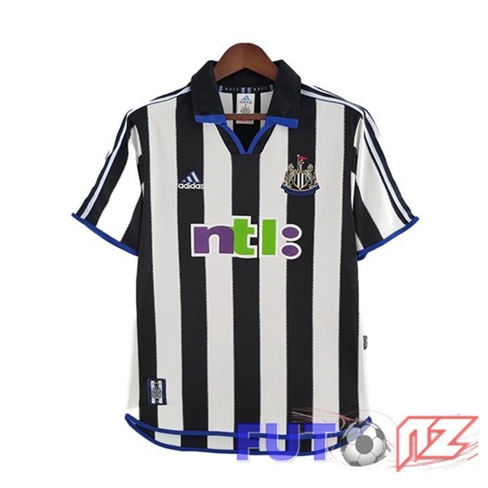 Camisetas De Futbol Newcastle United Primera Retro Negro Blanco 2000-2001