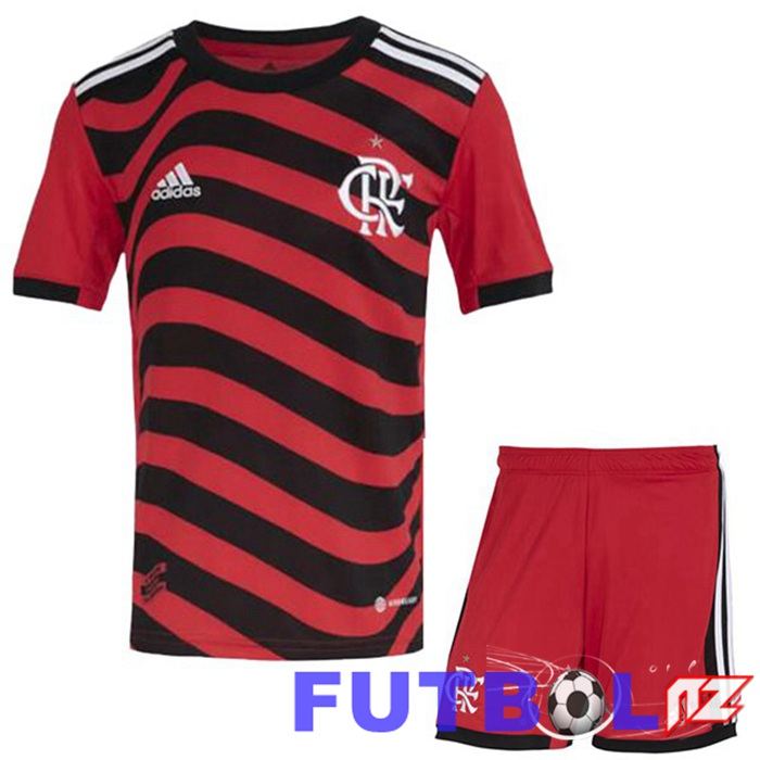 Camisetas De Futbol Flamengo Niño Tercera Roja 22/23