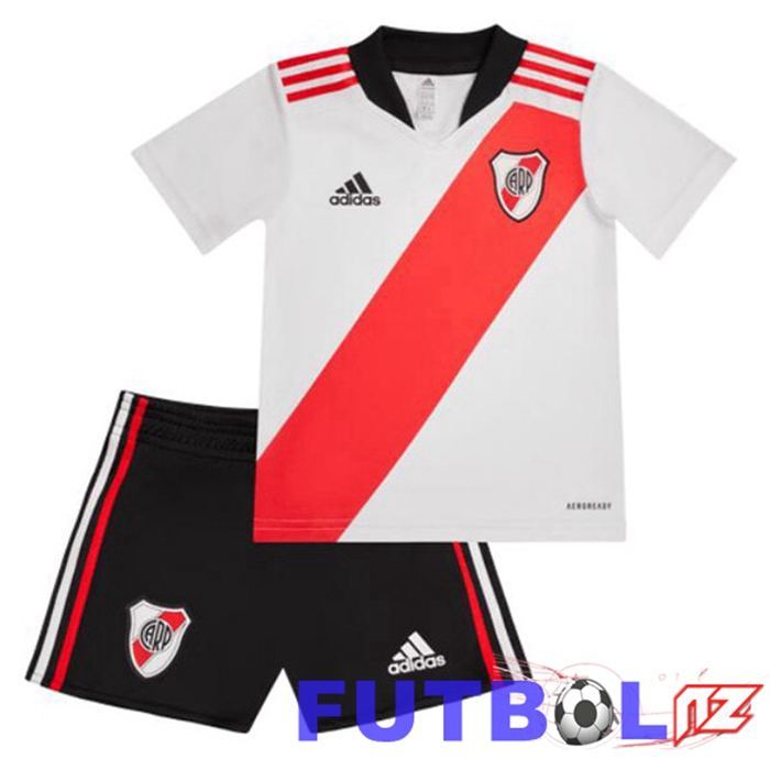 Camisetas De Futbol River Plate Niño Primera Blanco Roja 22/23