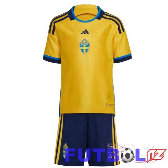 Camisetas De Futbol Suecia Niño Primera Amarillo 22/23