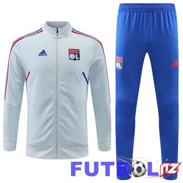 Chandal Equipos De Futbol - Chaqueta Lyon OL Azul Gris 22/23