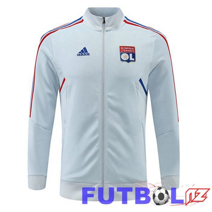 Chaquetas Futbol Lyon OL Azul Gris 22/23
