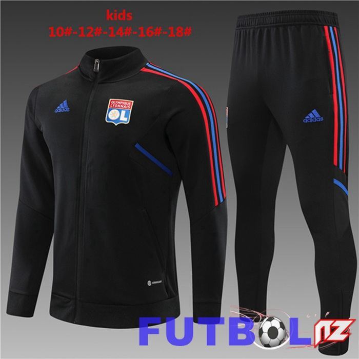 Chandal Equipos De Futbol - Chaqueta Lyon OL Niño Negro 22/23