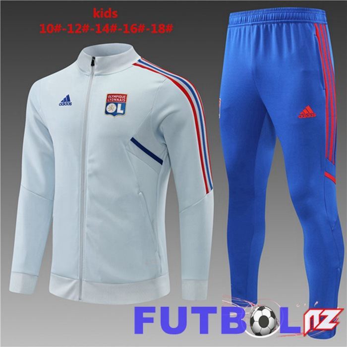 Chandal Equipos De Futbol - Chaqueta Lyon OL Niño Gris 22/23