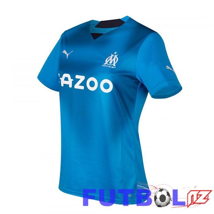 Camisetas De Futbol Marsella OM Mujer Tercera Azul 22/23