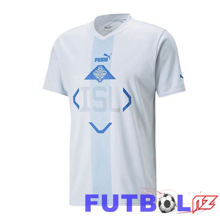 Camisetas De Futbol Islandia Segunda Blanco 22/23 Camisetas De Futbol Islandia Segunda Blanco 22/23