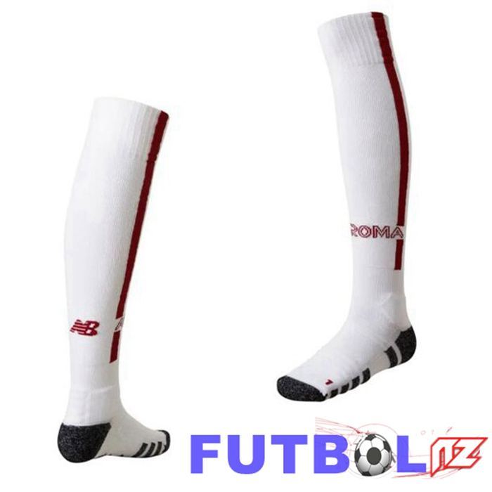 Calcetines De Futbol AS Roma Segunda Blanco 22/23