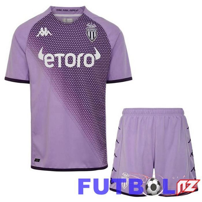 Camisetas De Futbol AS Monaco Niño Tercera Purpura 22/23