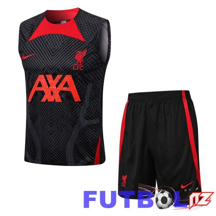 Chaleco De Futbol FC Liverpool + Cortos Negro 22/23