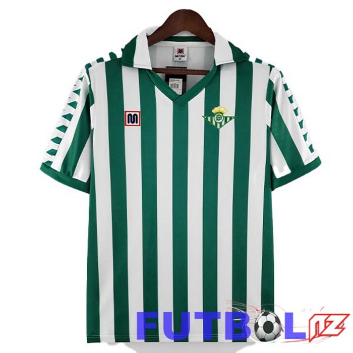 Camisetas De Futbol Real Betis Retro Primera Verde Blanco 1982-1985