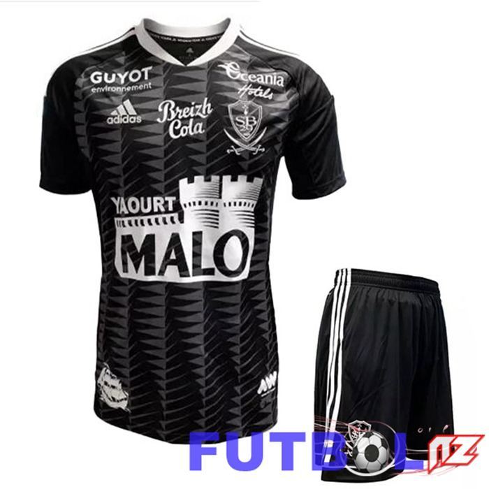 Camiseta Stade Brestois Niño Tercera Negro 22/23