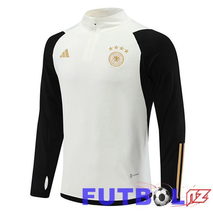 Sudadera De Entrenamiento Alemania Blanco Negro 22/23