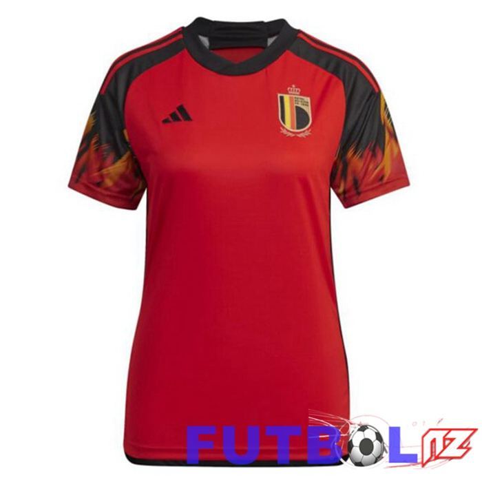 Camiseta Belgica Mujer Primera Rojo 22/23 Camiseta Belgica Mujer Primera Rojo 22/23