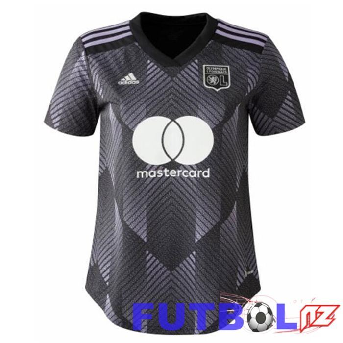 Camiseta Lyon OL Mujer Tercera Negro 22/23