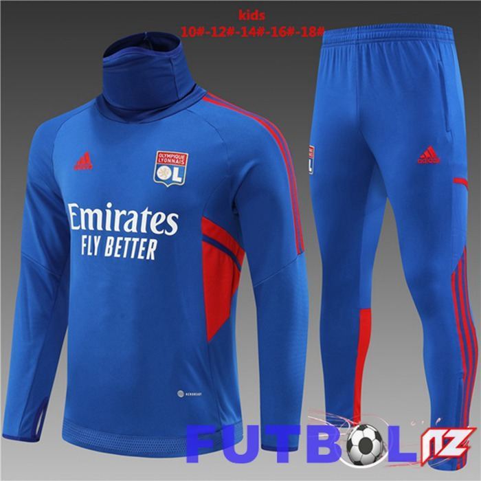 Chandal Futbol Lyon OL Cuello Alto Niño Azul 22/23
