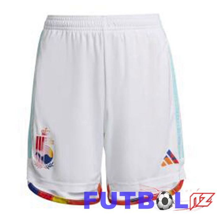 Cortos De Futbol Belgica Segunda Blanco 22/23
