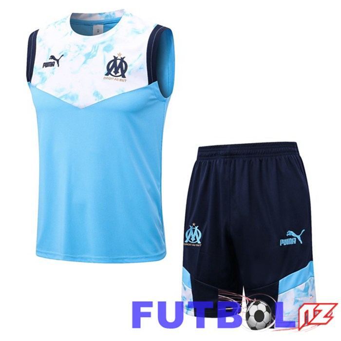 Chaleco De Futbol Marsella OM + Shorts Azul Blanco 22/23