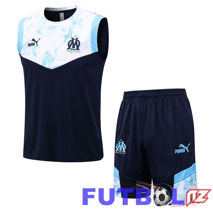 Chaleco De Futbol Marsella OM + Shorts Negro Blanco 22/23