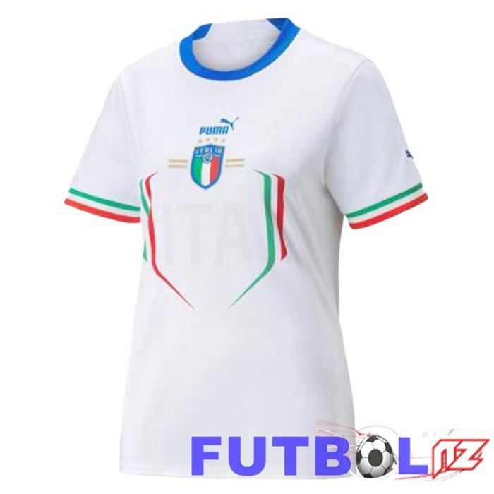 Camiseta Italia Mujer Segunda Blanco 22/23 Camiseta Italia Mujer Segunda Blanco 22/23