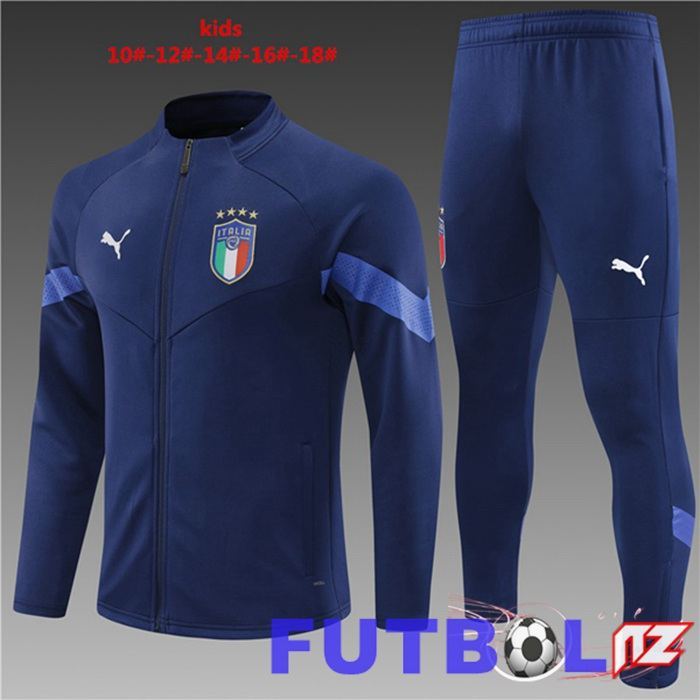 Chandal Equipos De Futbol - Chaqueta Italia Niño Azul Royal 22/23