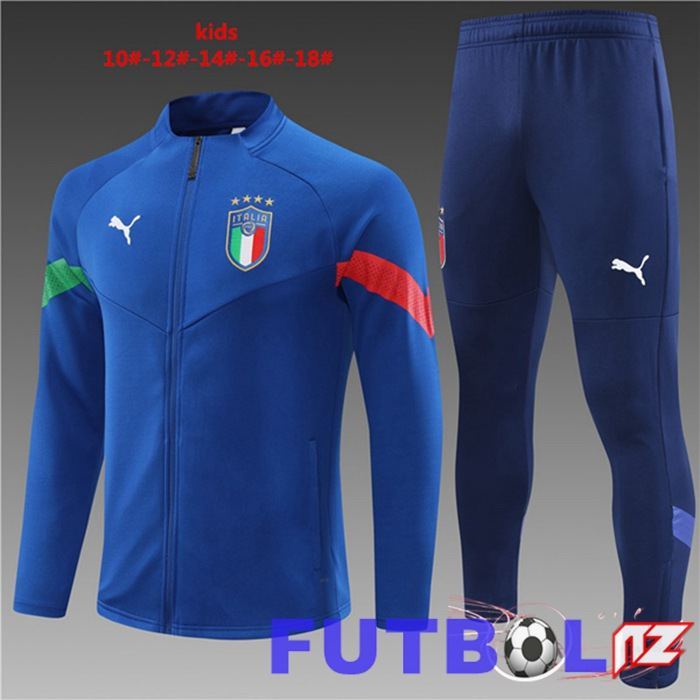 Chandal Equipos De Futbol - Chaqueta Italia Niño Azul 22/23