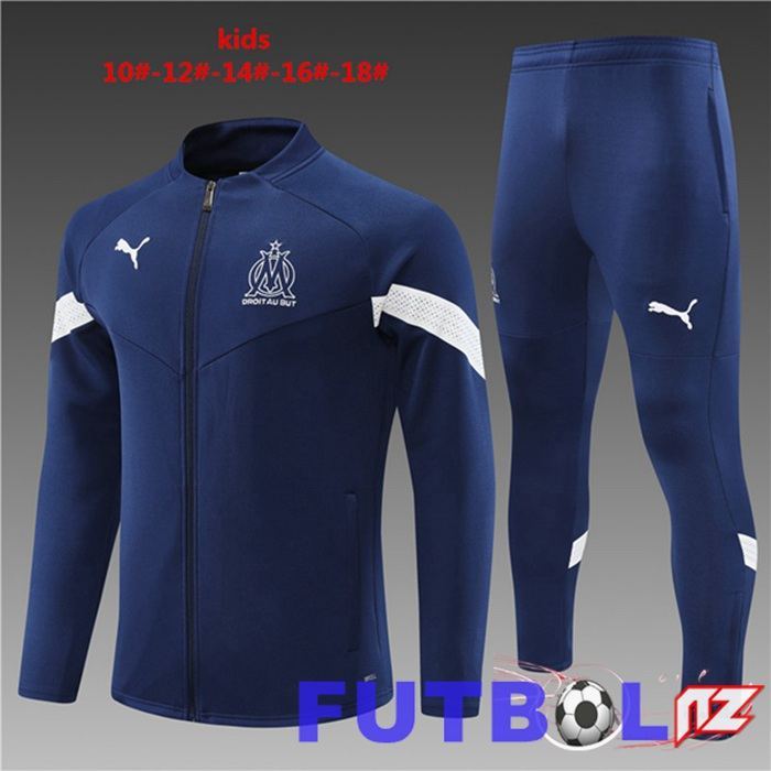 Chandal Equipos De Futbol - Chaqueta Marsella OM Niño Azul Royal 22/23