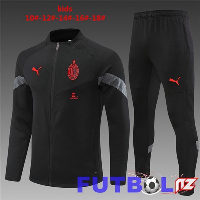 Chandal Equipos De Futbol - Chaqueta AC Milan Niño Negro 22/23