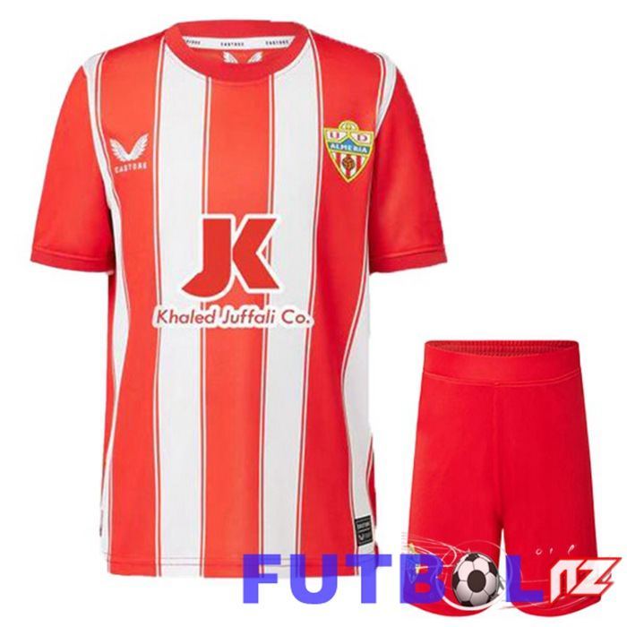 Camiseta UD Almeria Ninos Primera Rojo Blanco 22/23