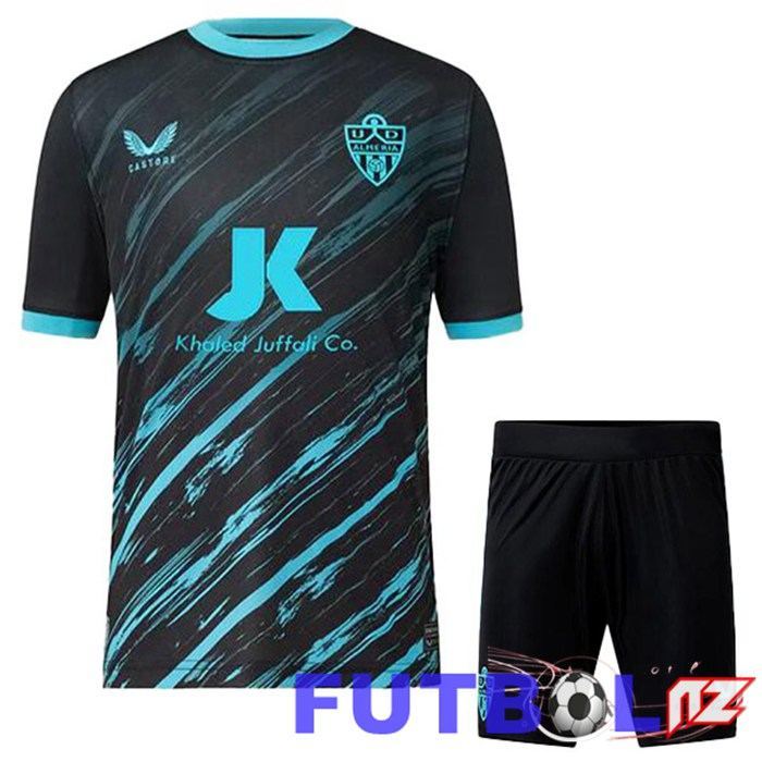 Camiseta UD Almeria Ninos Segunda Negro Azul 22/23