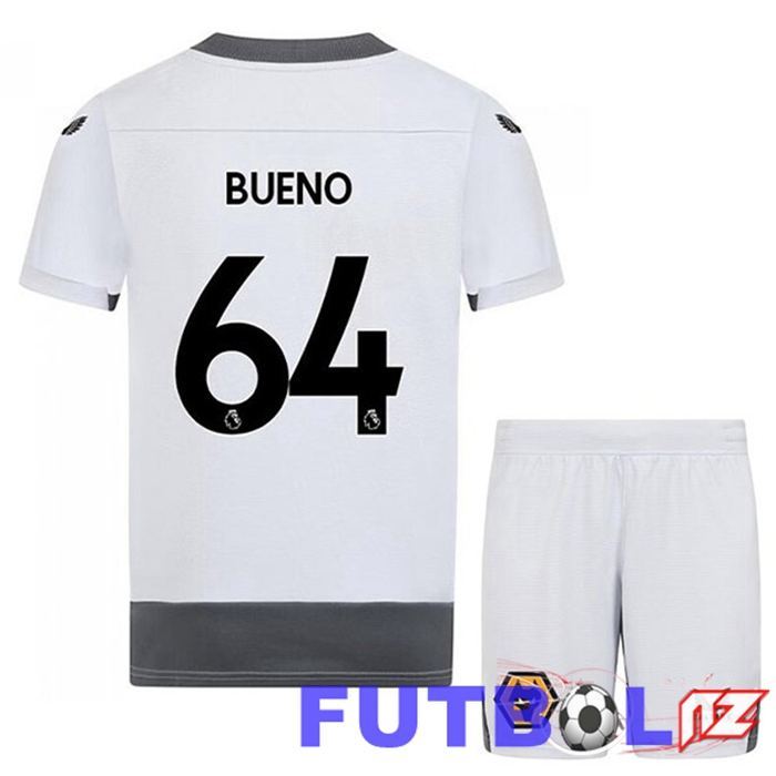 Camiseta Wolves (BUENO 64) Niño Tercera Blanco Gris 22/23